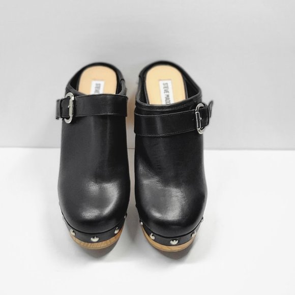 STEVE MADDEN hilde leather clogs shoes Sz 9.5 NEW - Picture 2 of 8